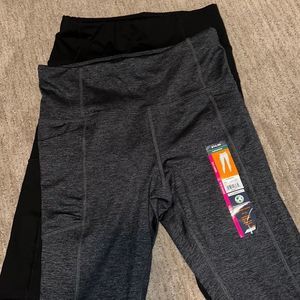 Avia Care Leggings Sz XS Grey and Black Womens leggings